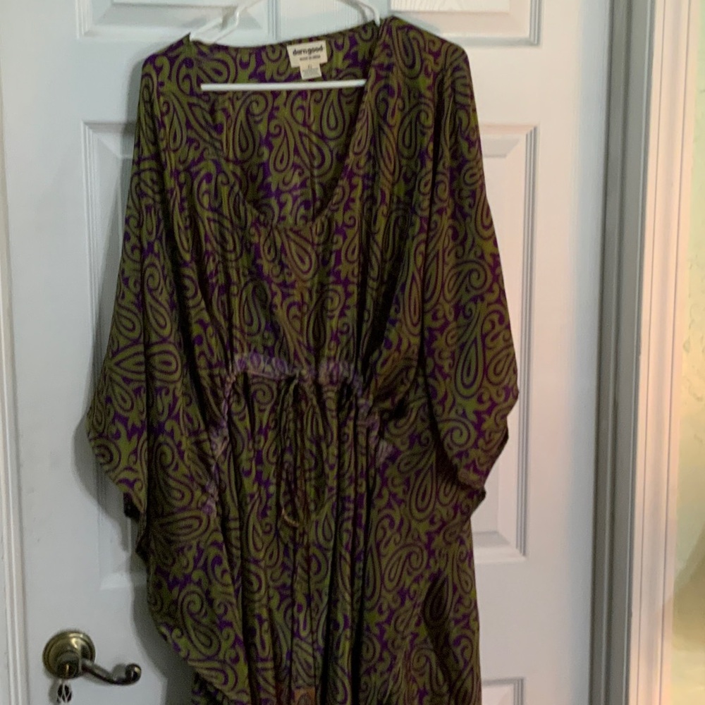 Women's Purple and Green Tunic Top